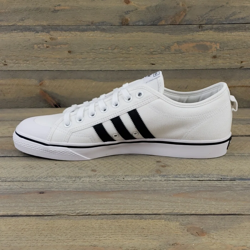 adidas Nizza Originals Men's Canvas Sneakers White/Black
